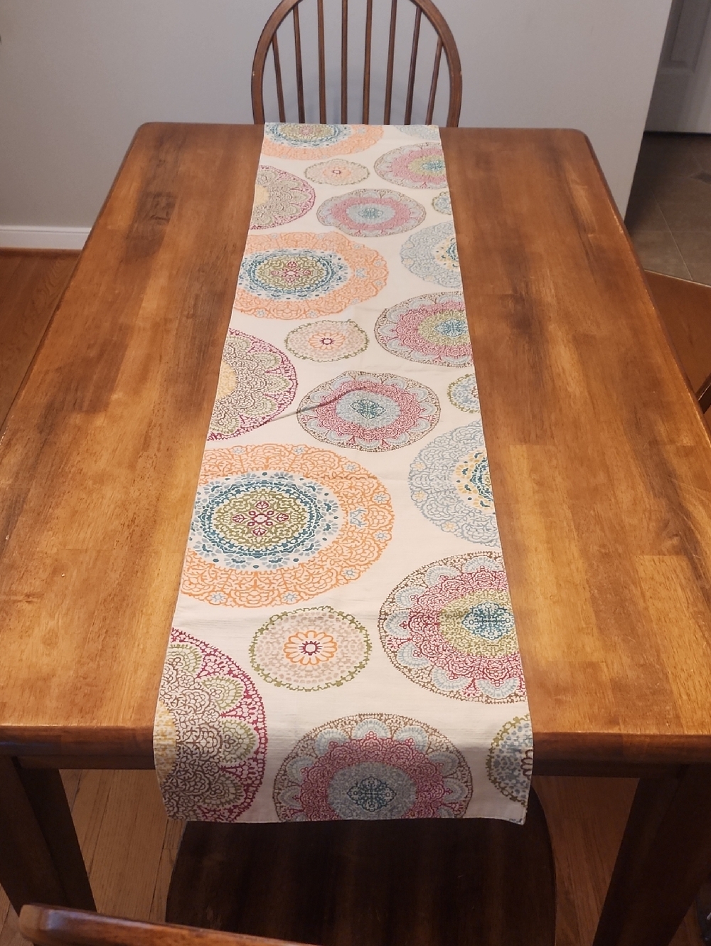 Decorative Multi-Color Medallion Table Runner - Home Dining